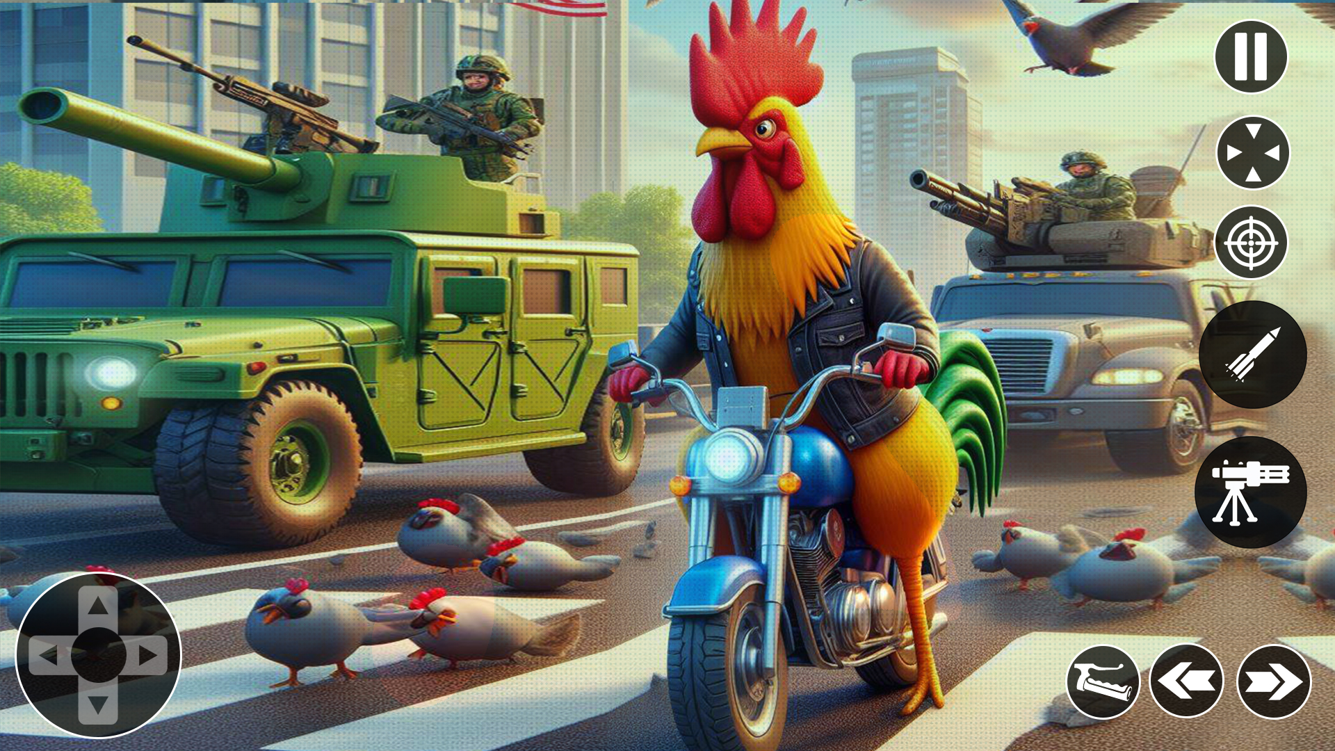 اسکرین شات 3 بازی Rooster Fights Chicken 3D Game