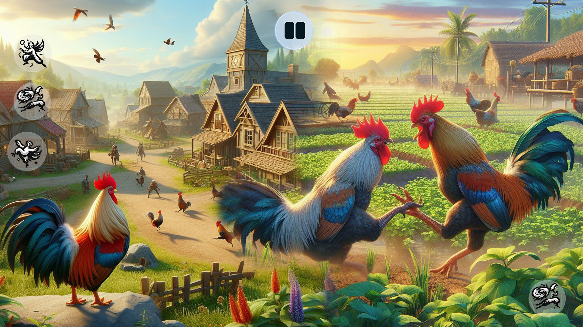 اسکرین شات 1 بازی Farm Rooster Fight Hen Games