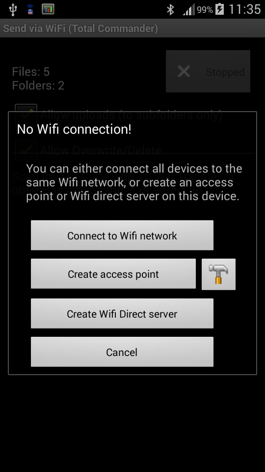 اسکرین شات 2 برنامه WiFi/WLAN Plugin for Totalcmd