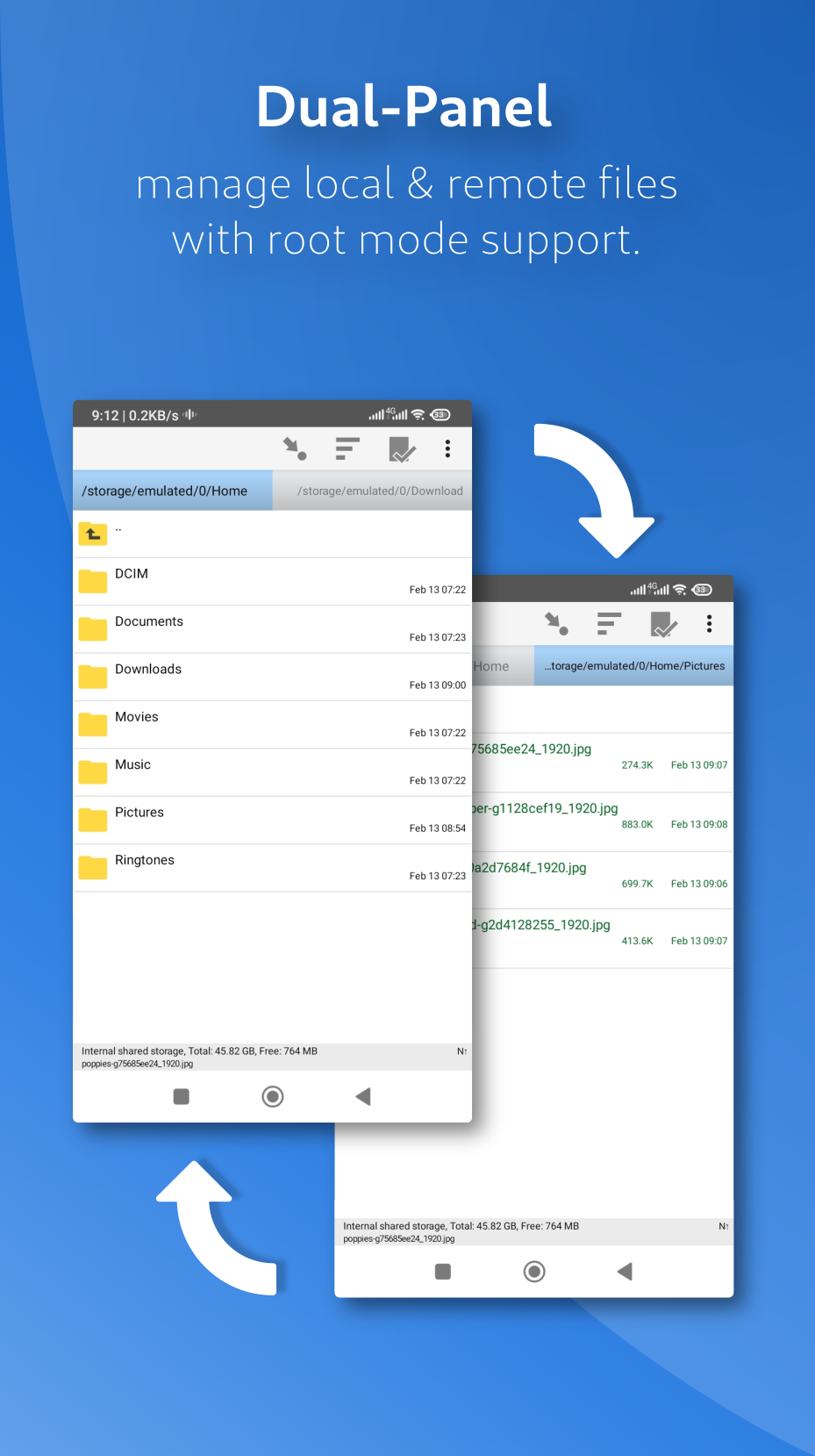 اسکرین شات 2 برنامه Ghost Commander File Manager