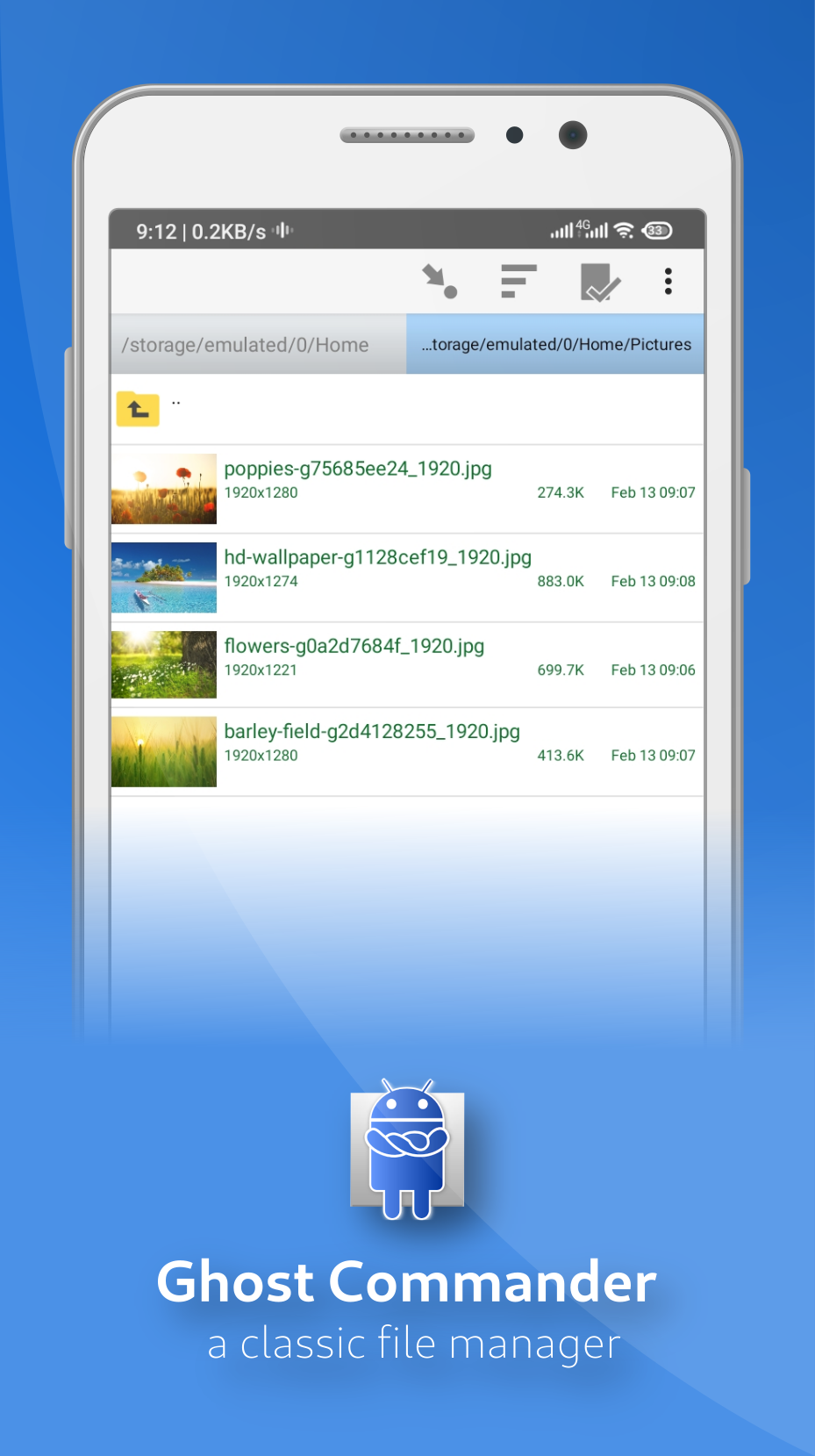 اسکرین شات 1 برنامه Ghost Commander File Manager