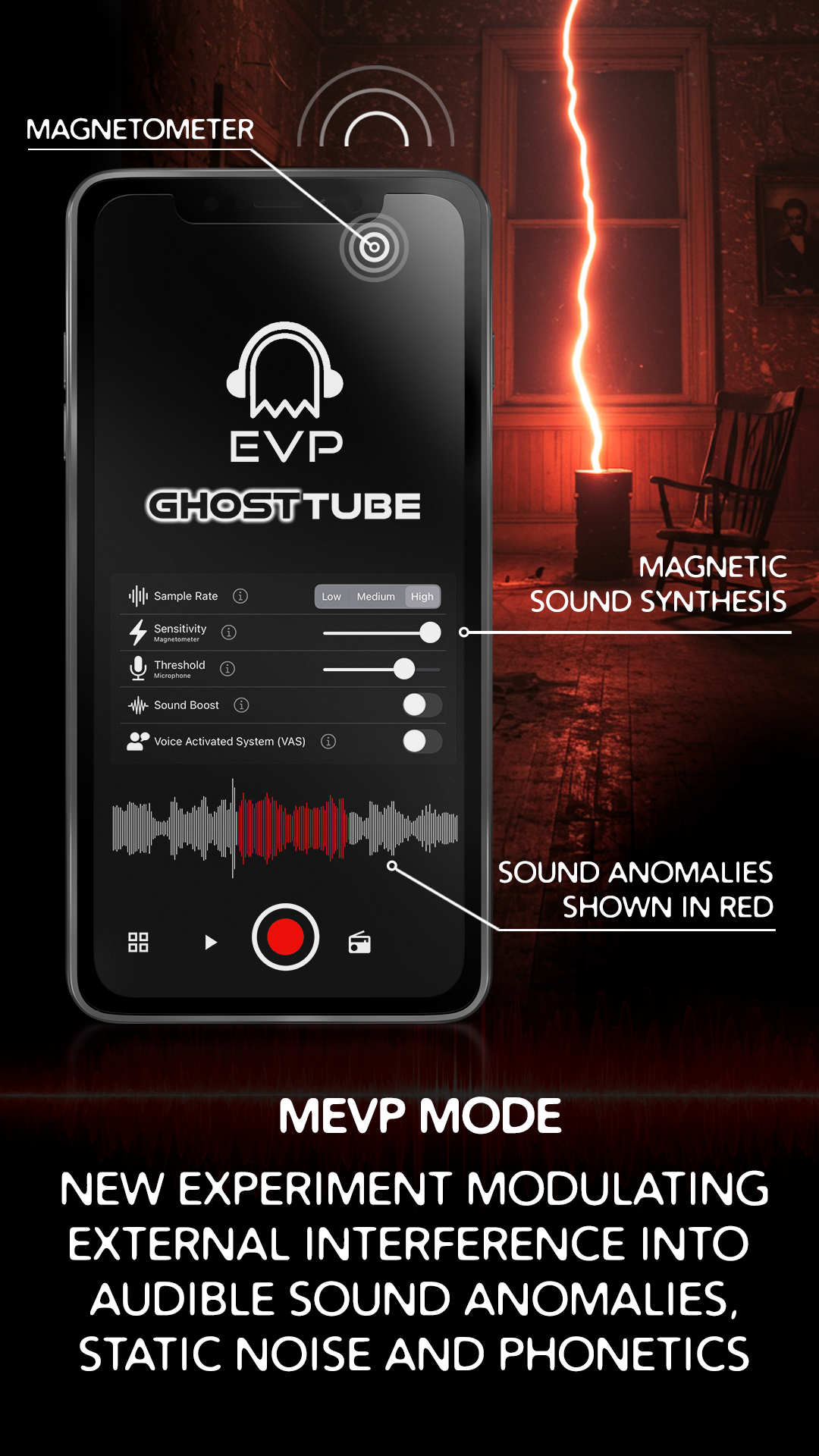 اسکرین شات 3 برنامه GhostTube EVP
