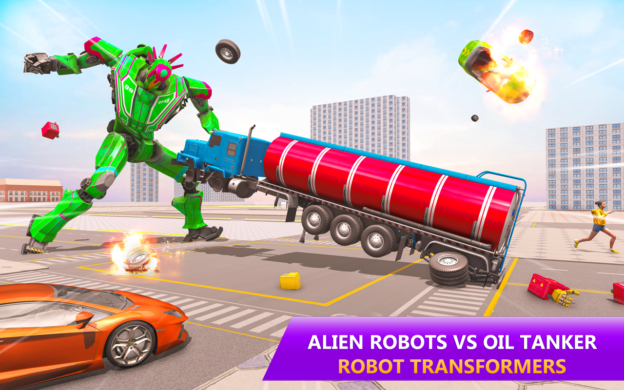 اسکرین شات 1 برنامه Lion Robot Transform Games 3d