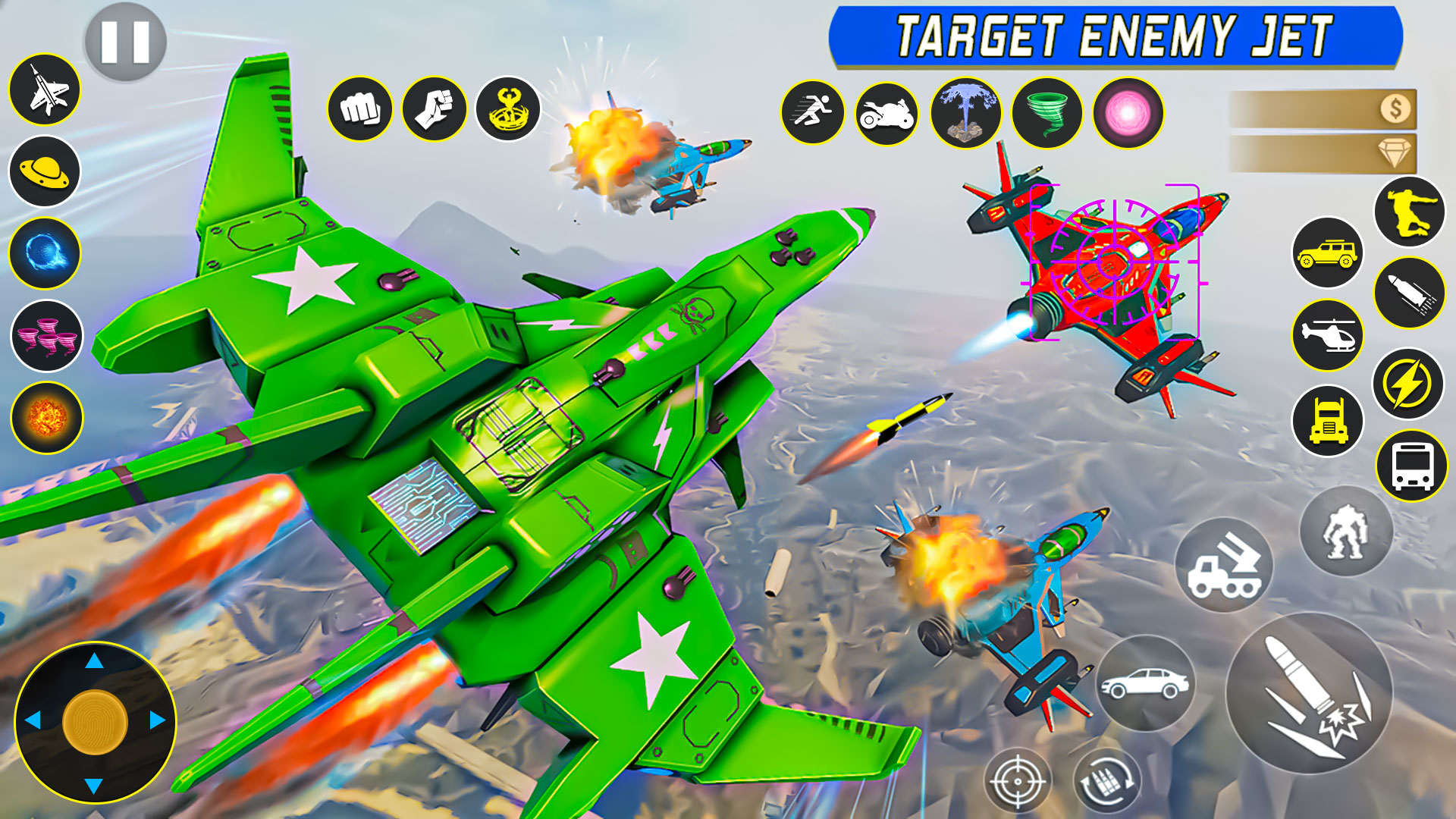 اسکرین شات 3 برنامه Army Truck Robot Car Game 3d
