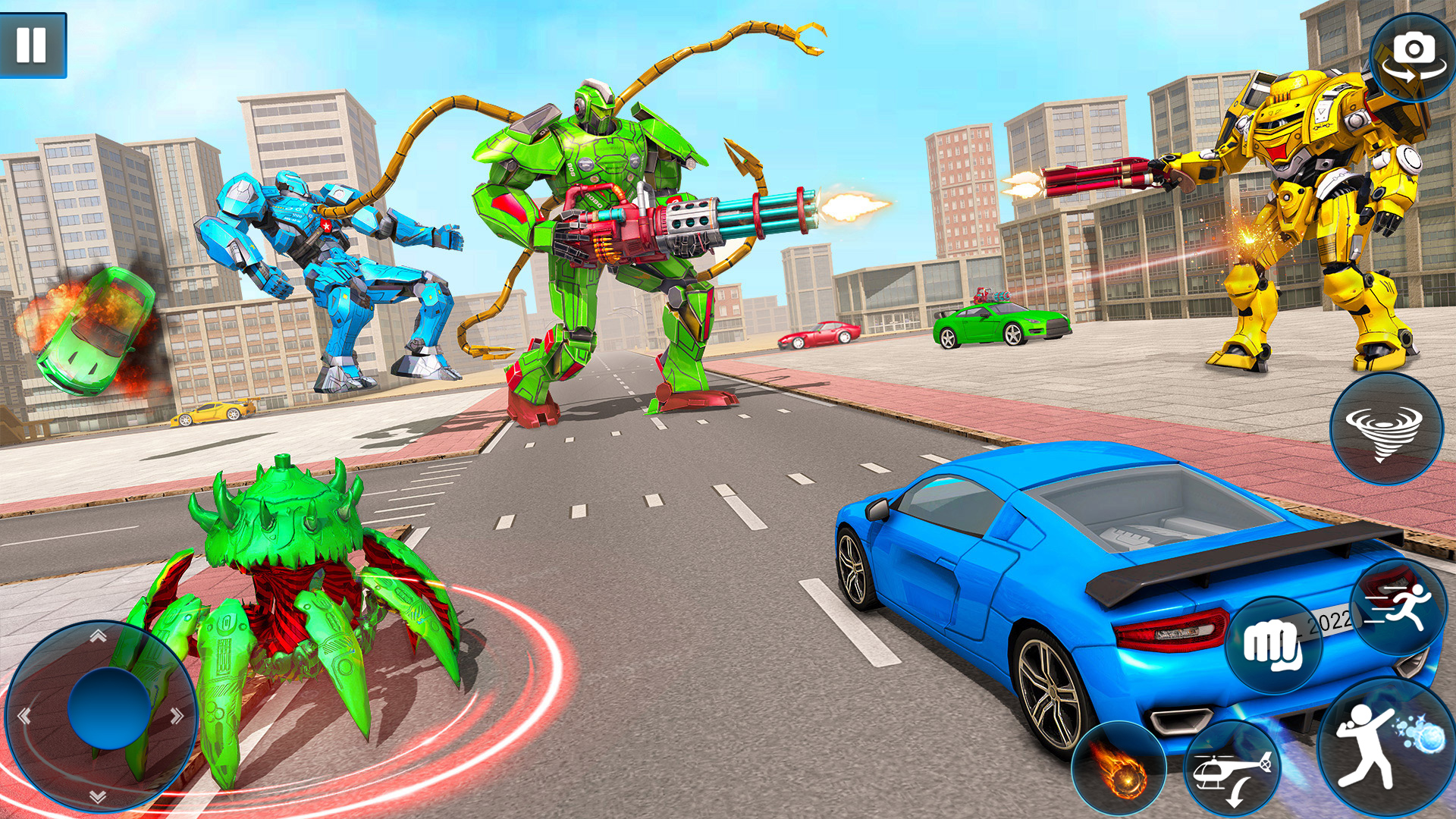 اسکرین شات 3 بازی Octopus Robot Car Robot Game