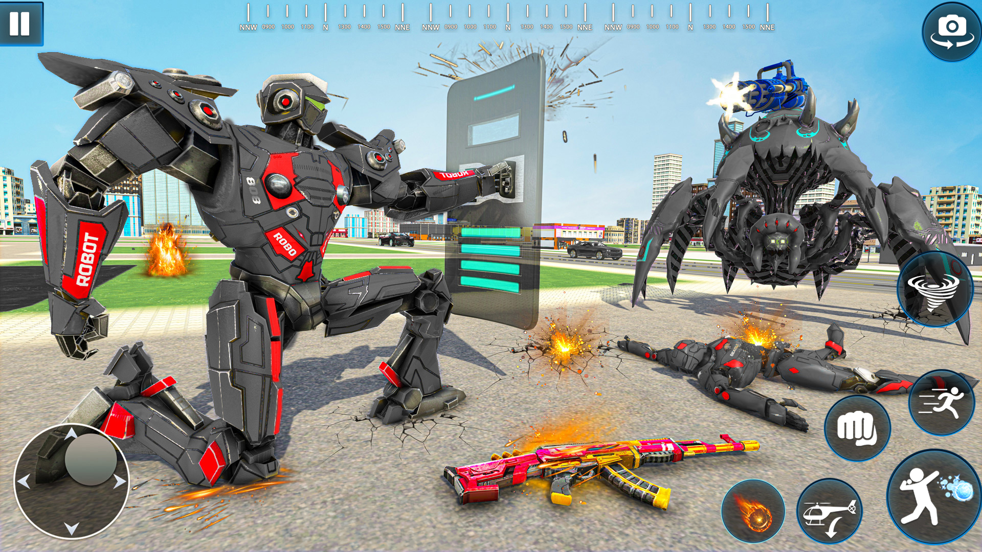 اسکرین شات 1 بازی Octopus Robot Car Robot Game