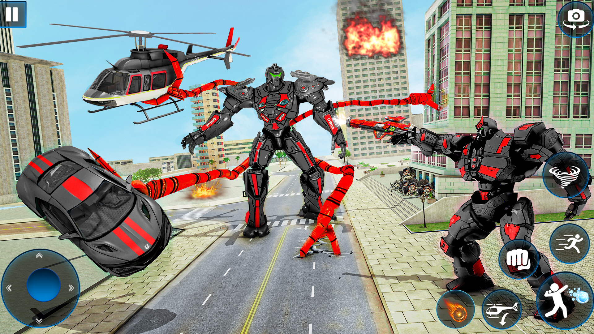 اسکرین شات 2 بازی Octopus Robot Car Robot Game