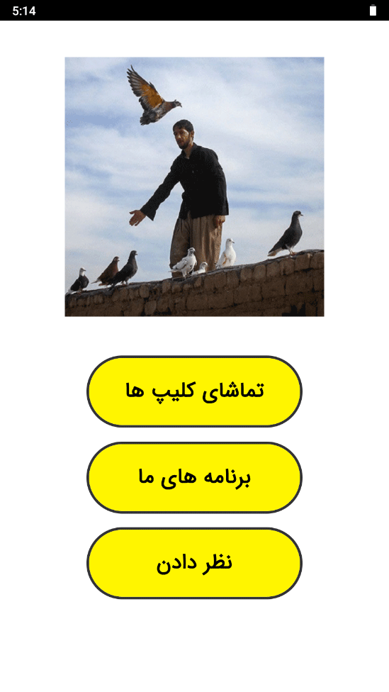 اسکرین شات 1 برنامه ‏کلیپ کفتر بازی