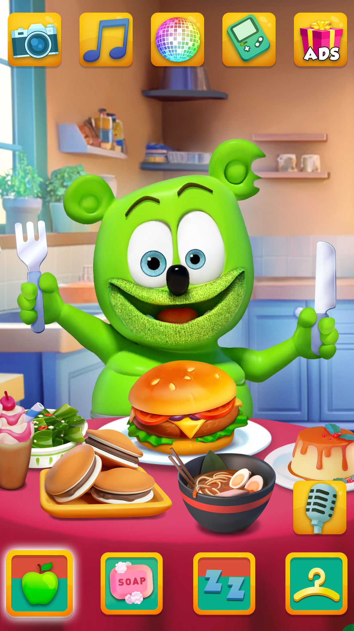 اسکرین شات 4 بازی Talking Gummy Bear Kids Games