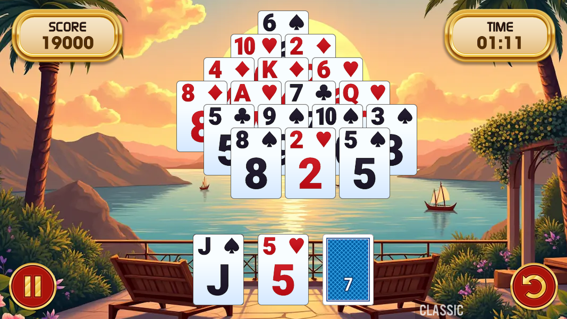اسکرین شات 8 بازی Pyramid Solitaire Challenge