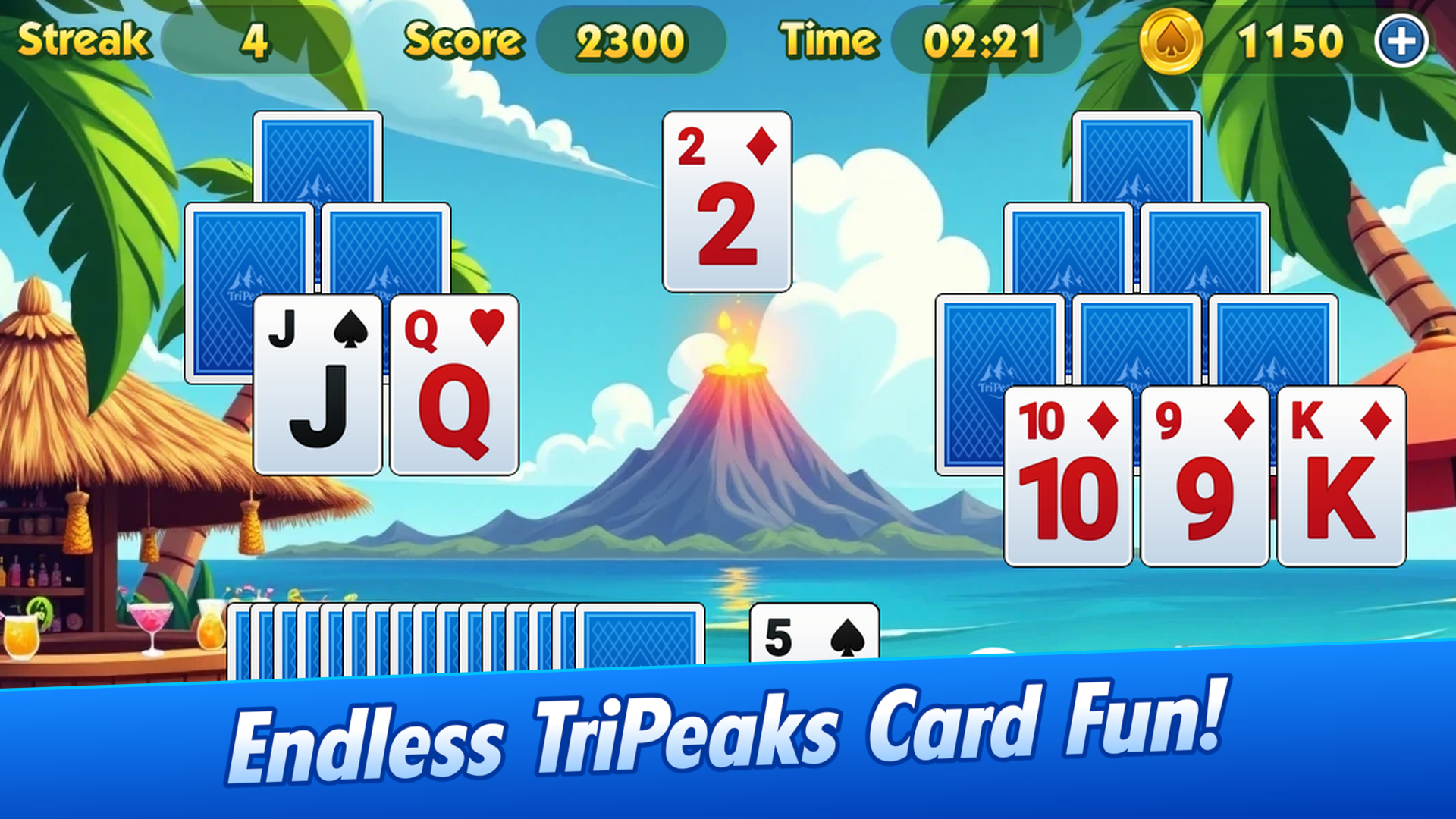 اسکرین شات 5 بازی TriPeaks Solitaire Challenge
