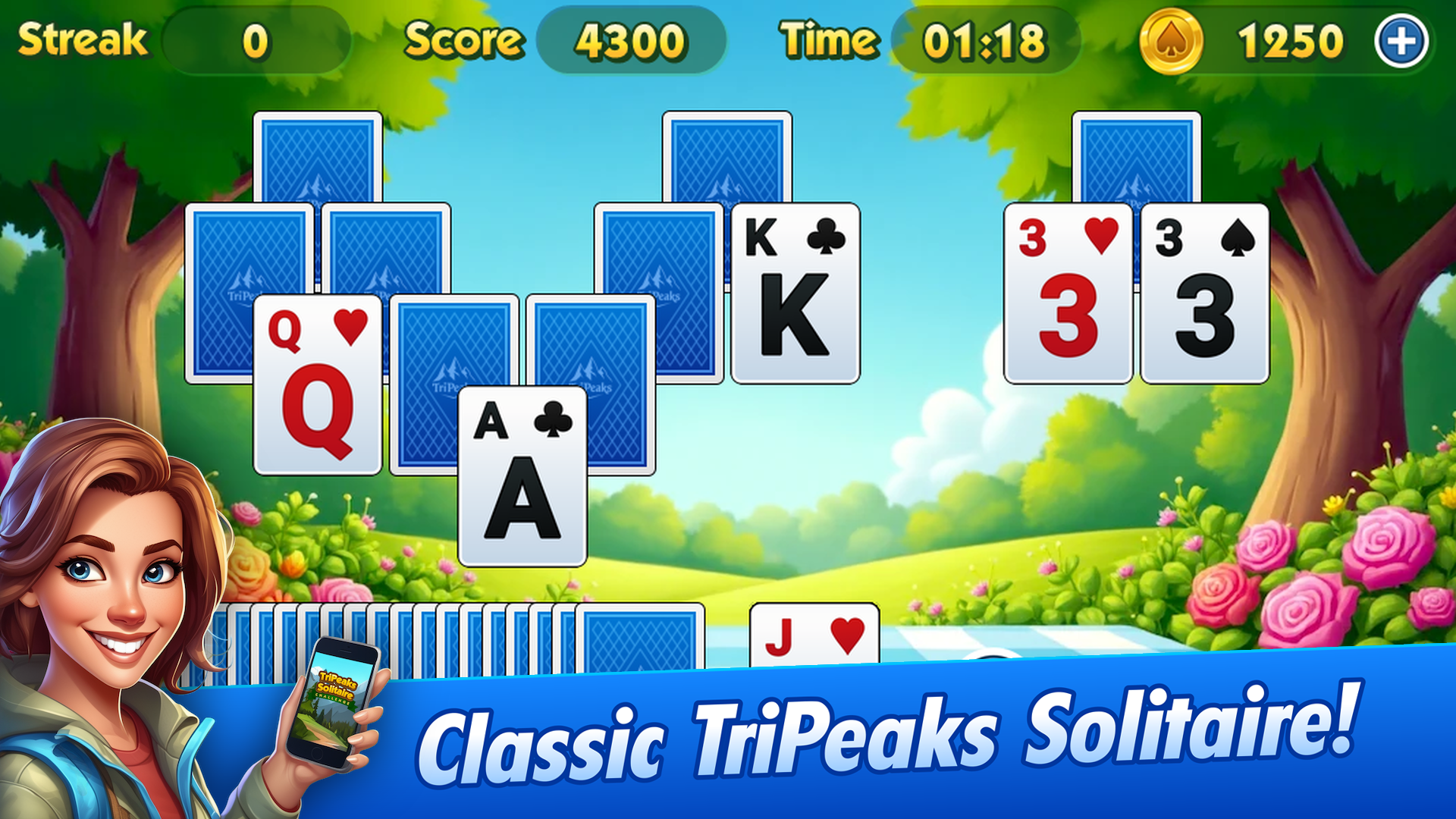 اسکرین شات 2 بازی TriPeaks Solitaire Challenge