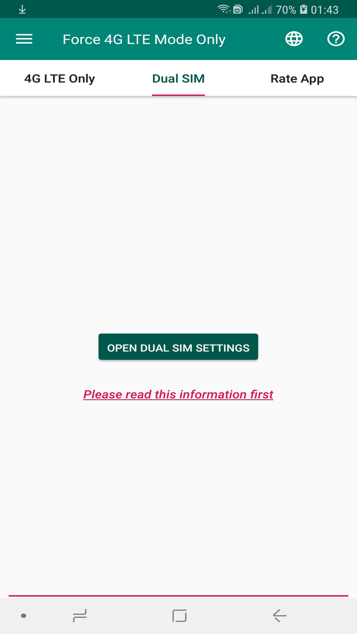 اسکرین شات 3 برنامه Force 4G LTE Mode Only