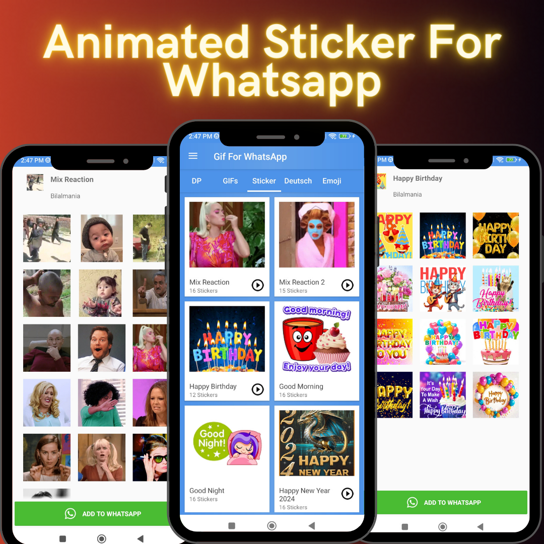 اسکرین شات 4 برنامه Gif Sticker for whatsapp 2024