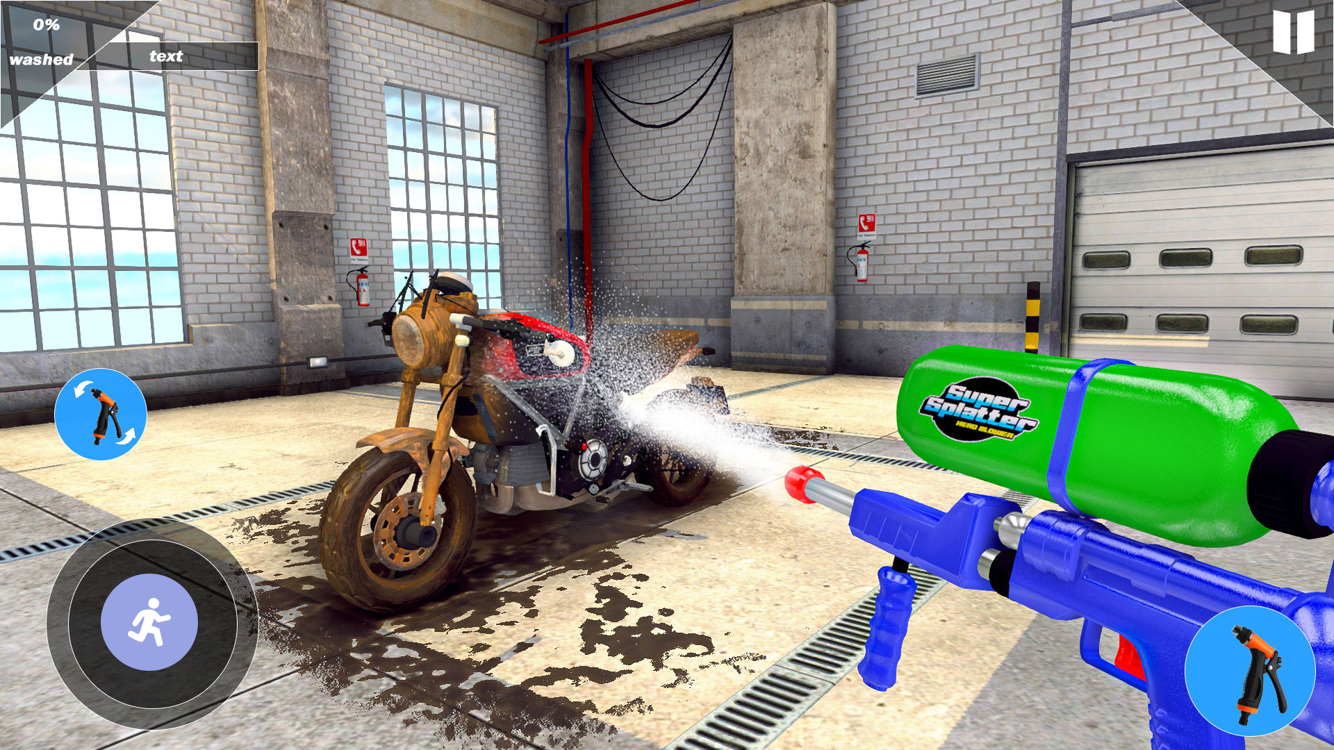اسکرین شات 2 بازی Power Gun House Washing Game