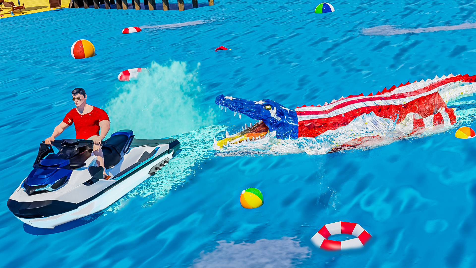اسکرین شات 2 بازی Crocodile Games: Animal Sim 3D