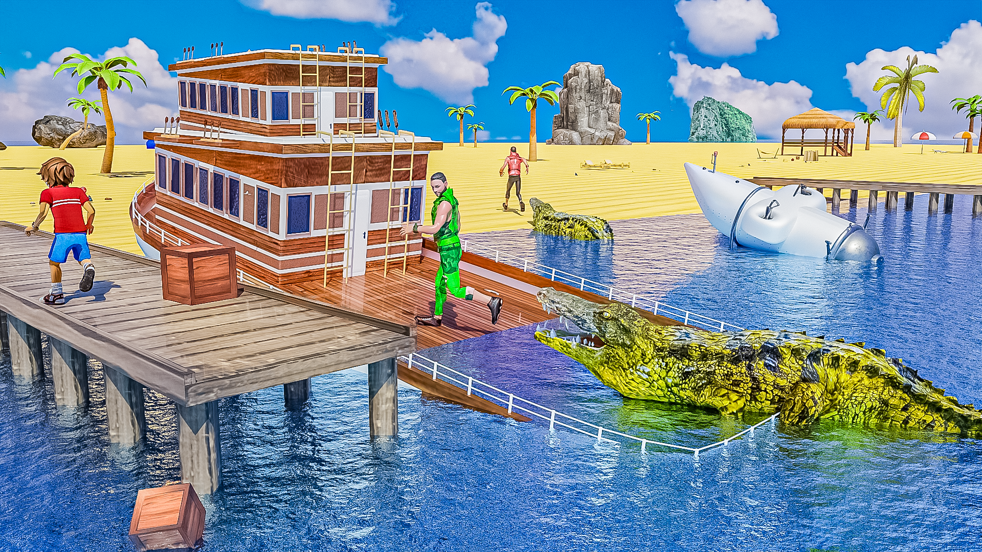 اسکرین شات 1 بازی Crocodile Games: Animal Sim 3D