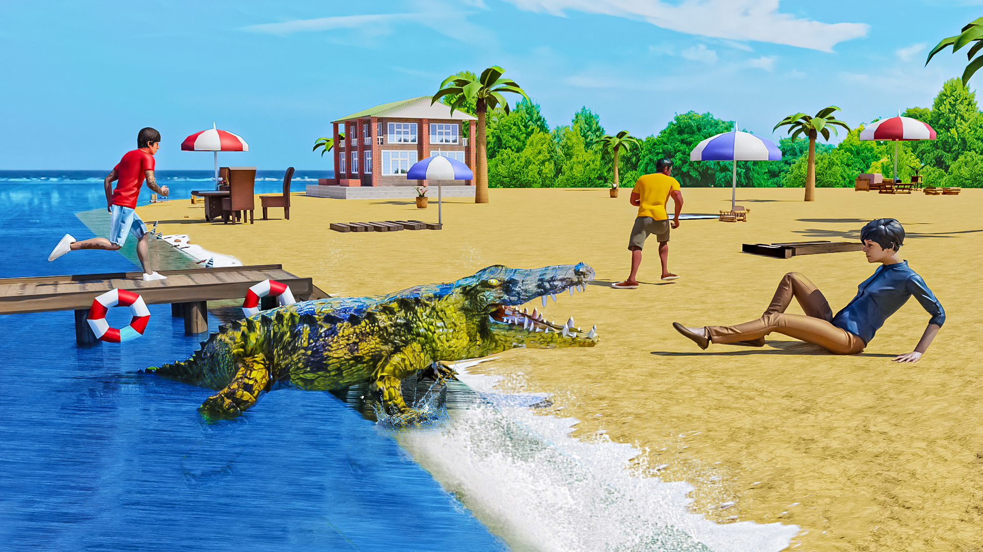 اسکرین شات 3 بازی Crocodile Games: Animal Sim 3D