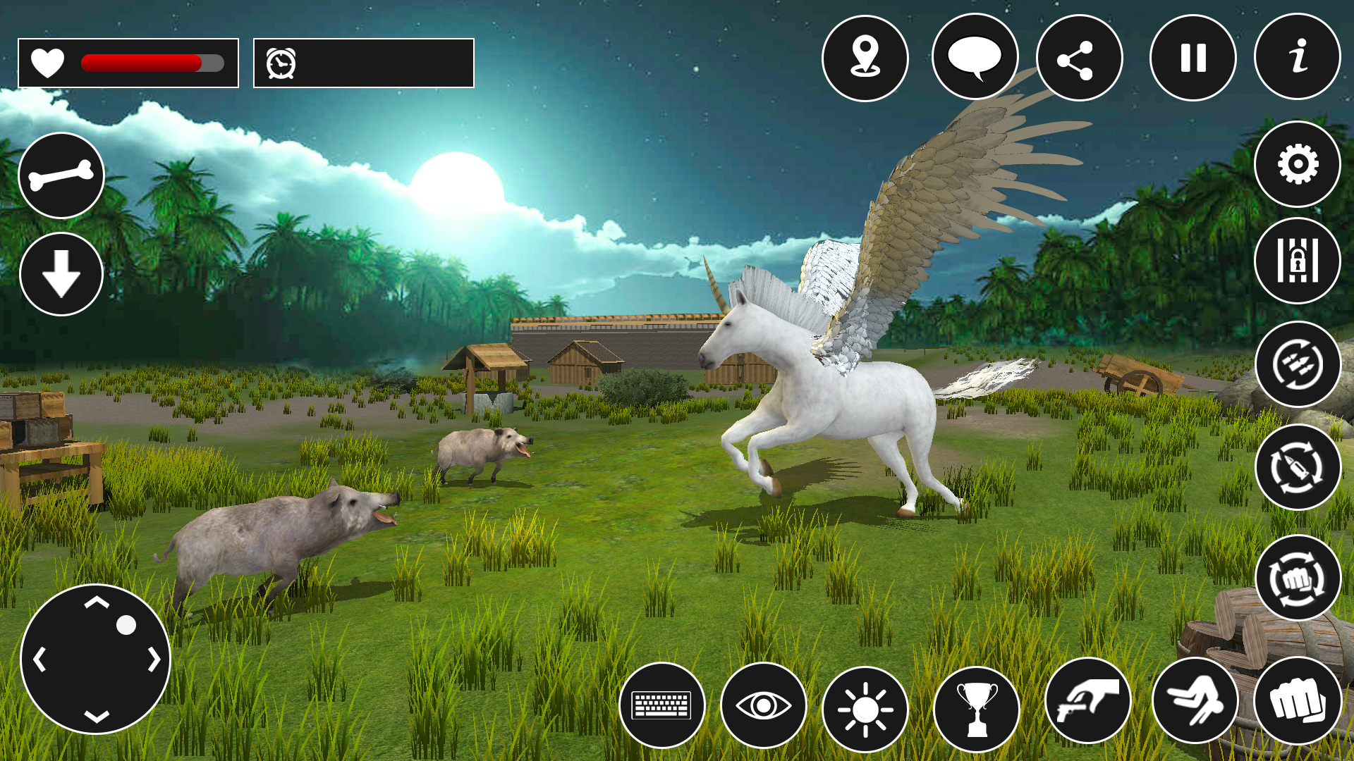 اسکرین شات 2 برنامه Flying Unicorn Horse Game