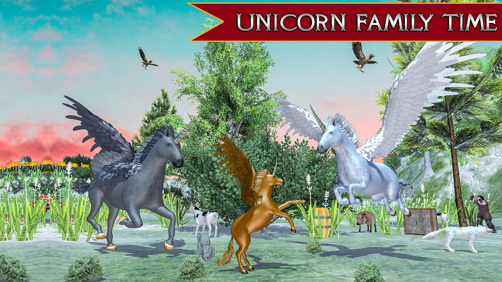اسکرین شات 5 برنامه Flying Unicorn Jungle Survival
