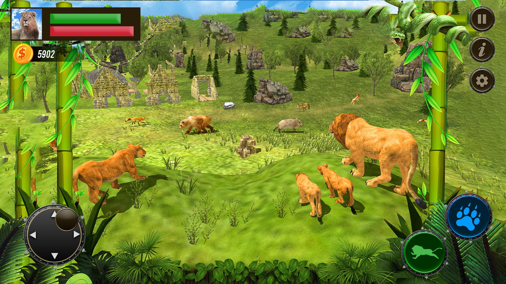 اسکرین شات 6 برنامه Jungle Kings Kingdom Lion