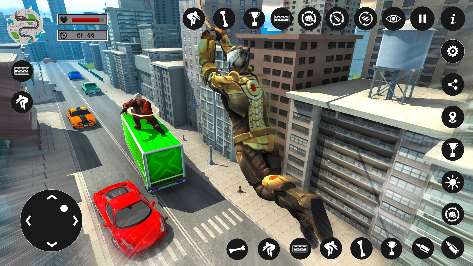اسکرین شات 6 بازی Flying Lion Rope Hero Game