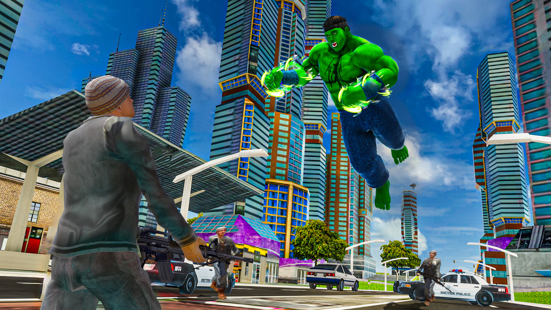 اسکرین شات 2 برنامه Incredible Monster Hero Game