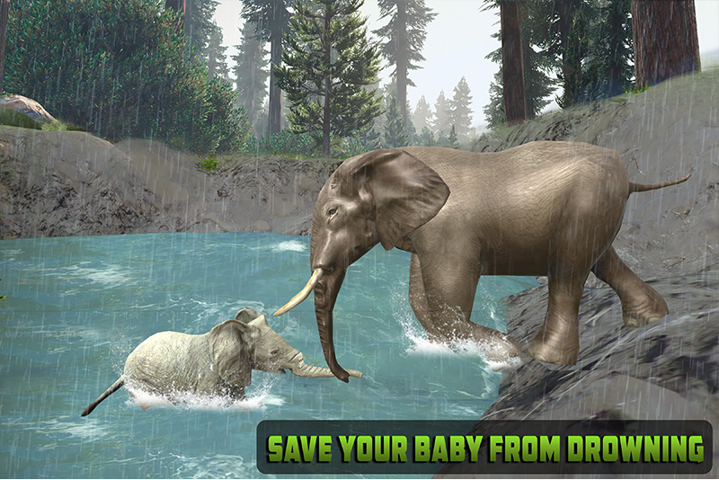 اسکرین شات 2 برنامه Wild Elephant Family Simulator