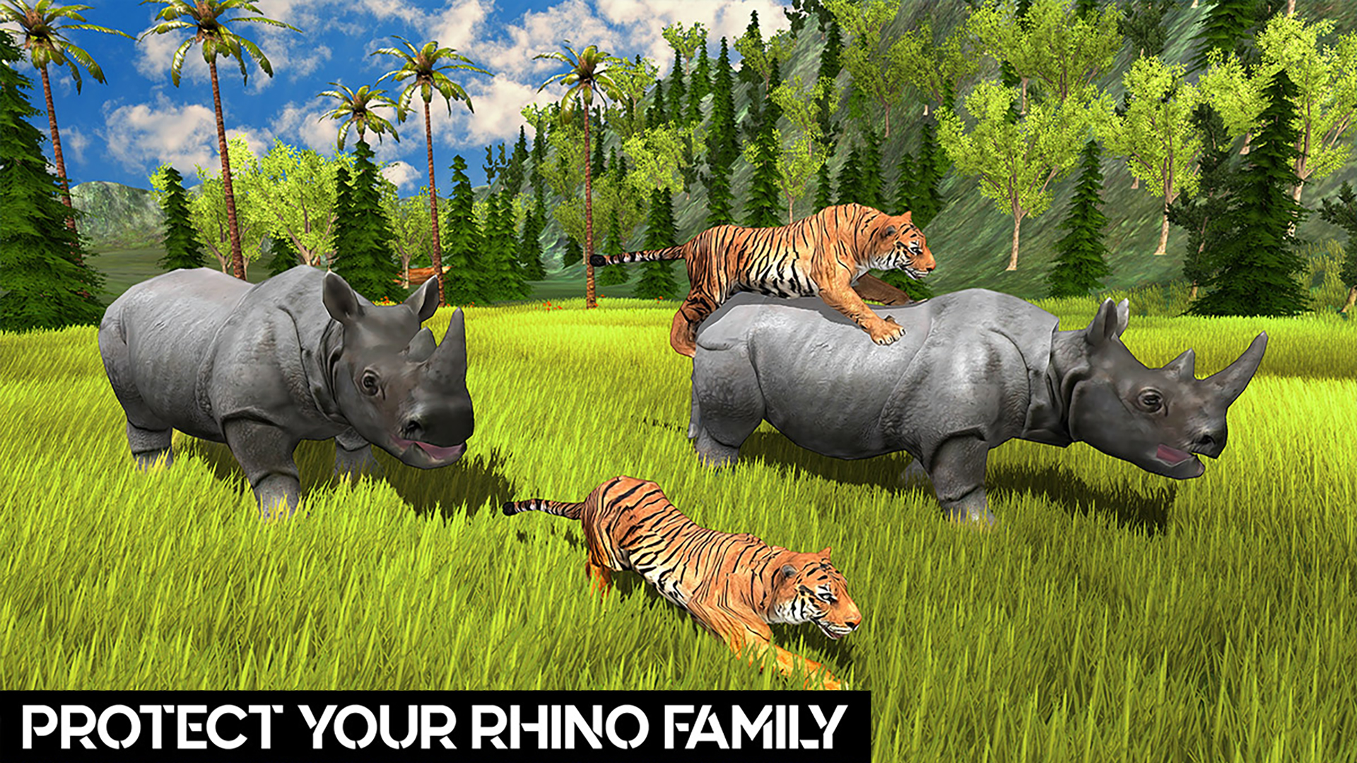 اسکرین شات 6 برنامه Wild Rhino Family Jungle Sim