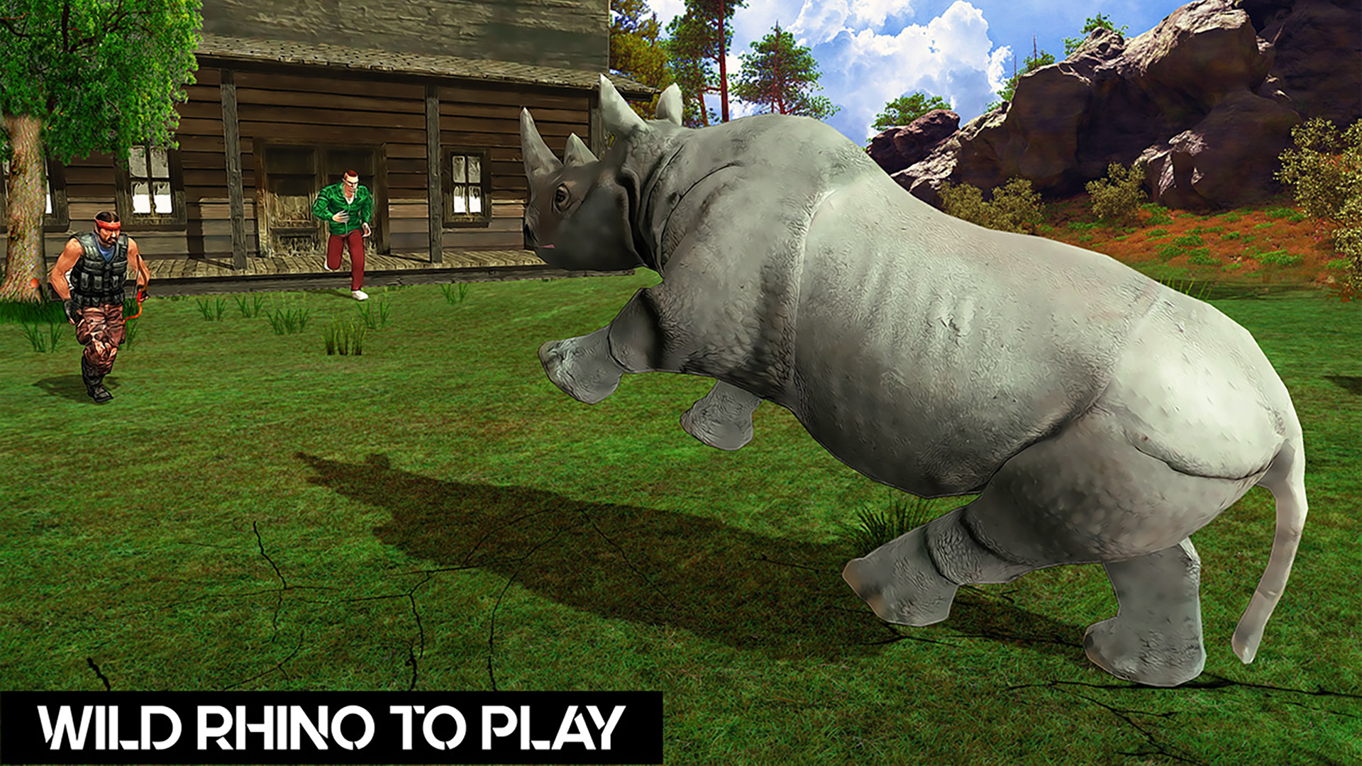 اسکرین شات 4 برنامه Wild Rhino Family Jungle Sim