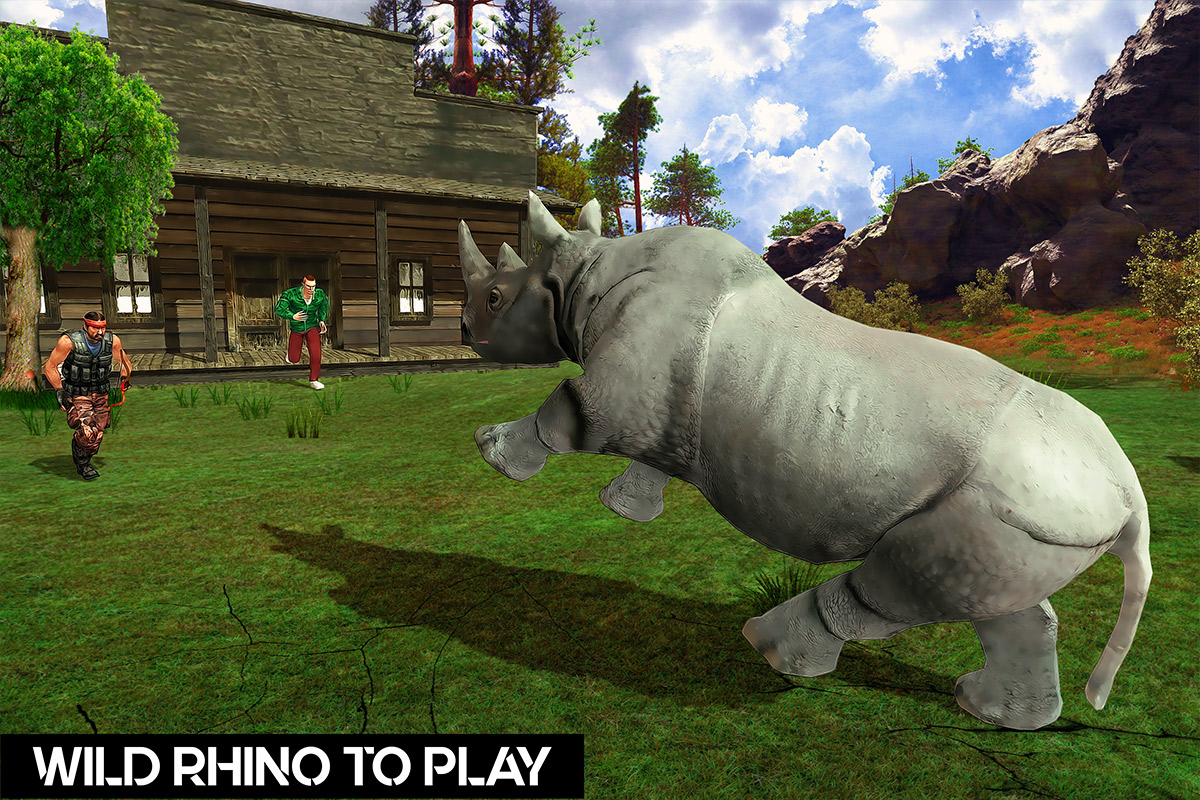 اسکرین شات 3 برنامه Wild Rhino Family Jungle Sim