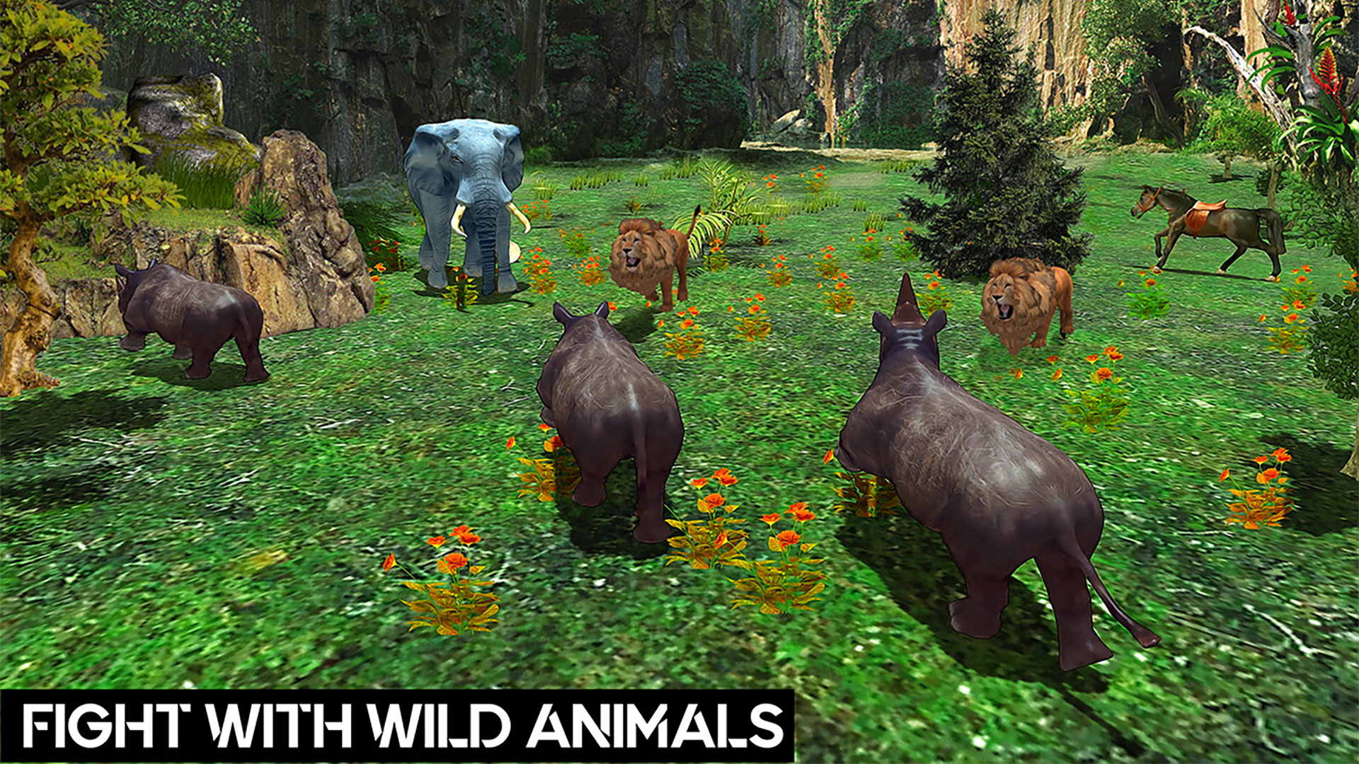 اسکرین شات 7 برنامه Wild Rhino Family Jungle Sim