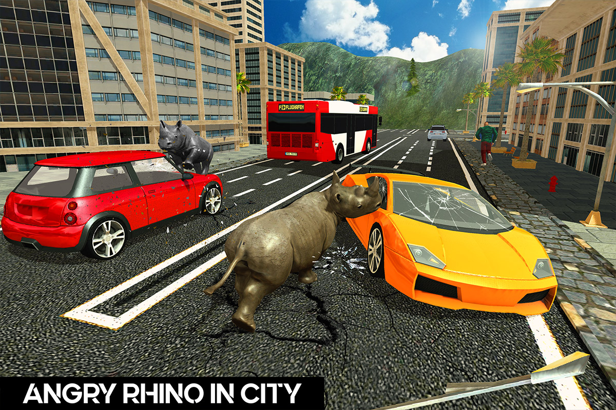 اسکرین شات 2 برنامه Wild Rhino Family Jungle Sim