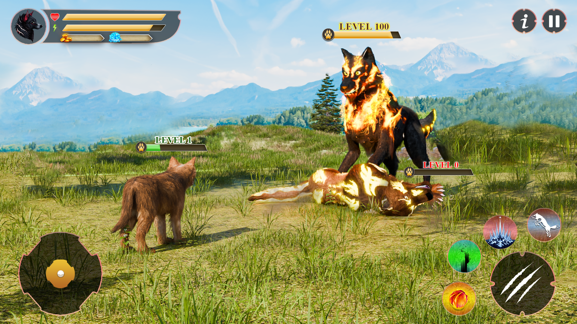 اسکرین شات 1 بازی Wolf Family: Wild Wolf Games