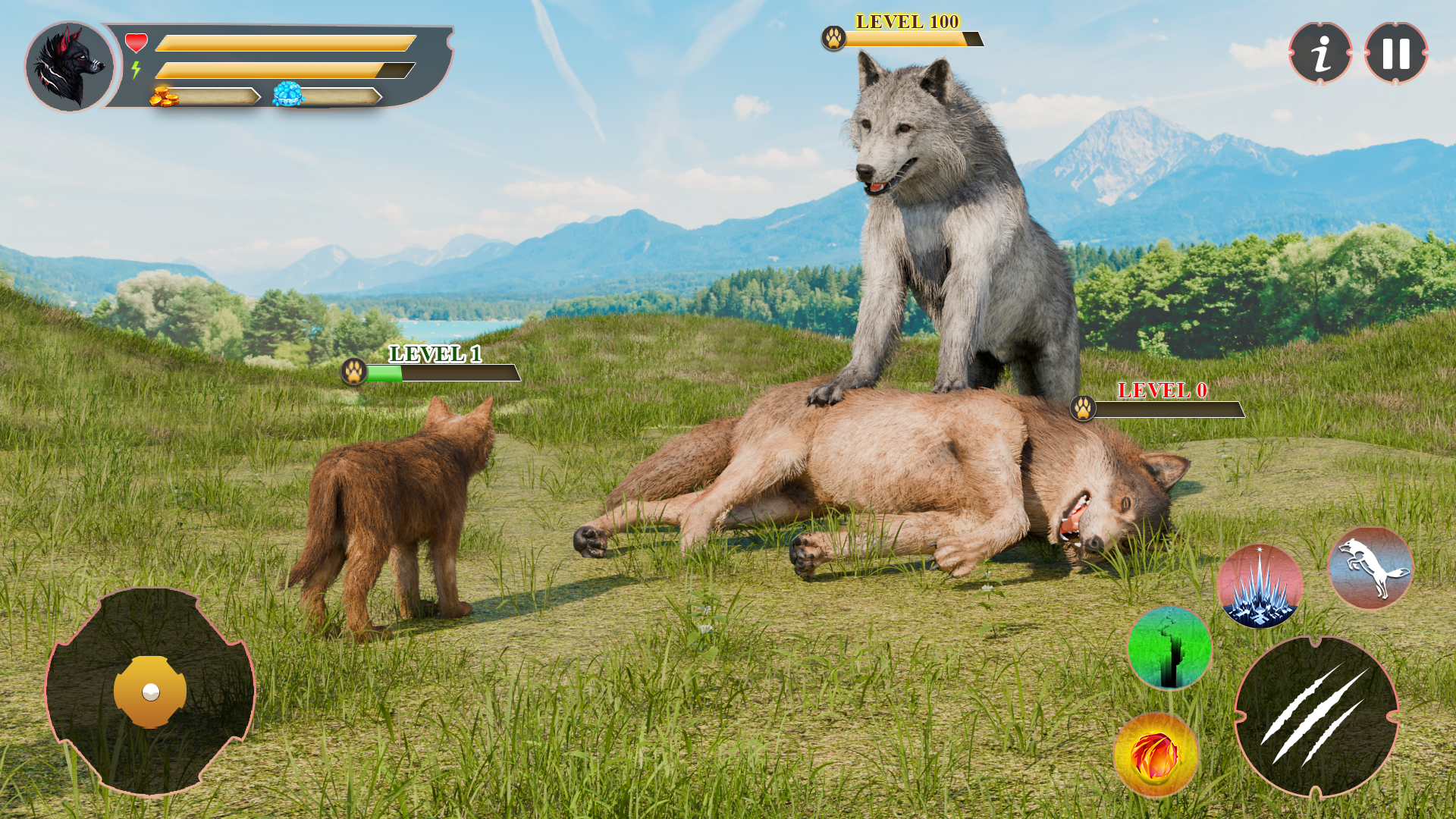 اسکرین شات 2 بازی Wolf Family: Wild Wolf Games