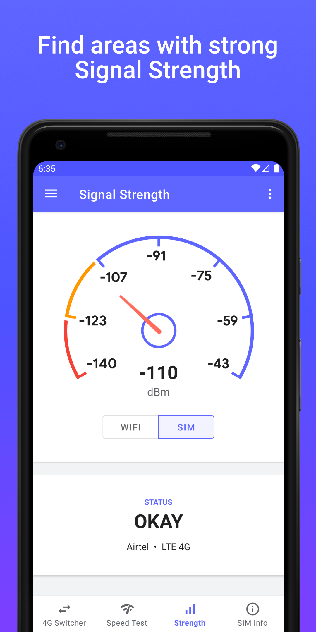 اسکرین شات 4 برنامه 4G LTE Network Switch - Speed