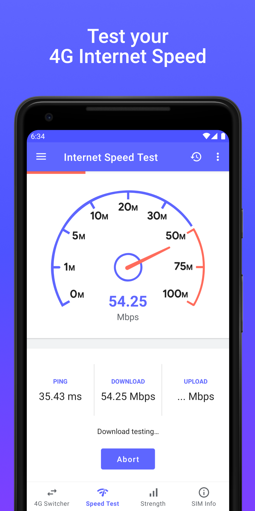 اسکرین شات 3 برنامه 4G LTE Network Switch - Speed