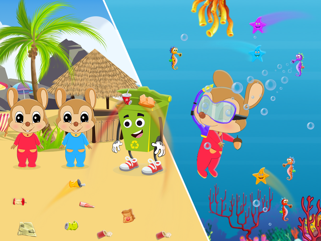 اسکرین شات 2 برنامه Bonnie and Donnie - Beach Fun