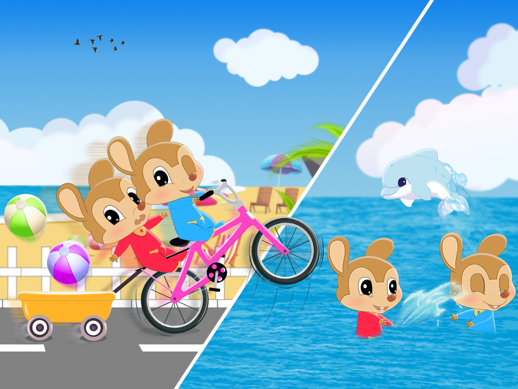اسکرین شات 1 برنامه Bonnie and Donnie - Beach Fun
