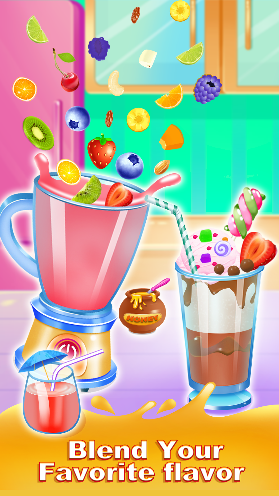 اسکرین شات 3 بازی Ice slushy smoothie maker game