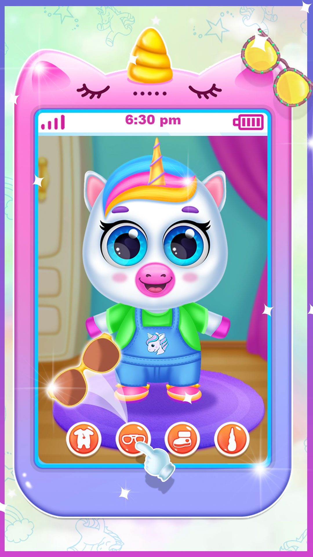 اسکرین شات 1 بازی Unicorn toy phone for girls