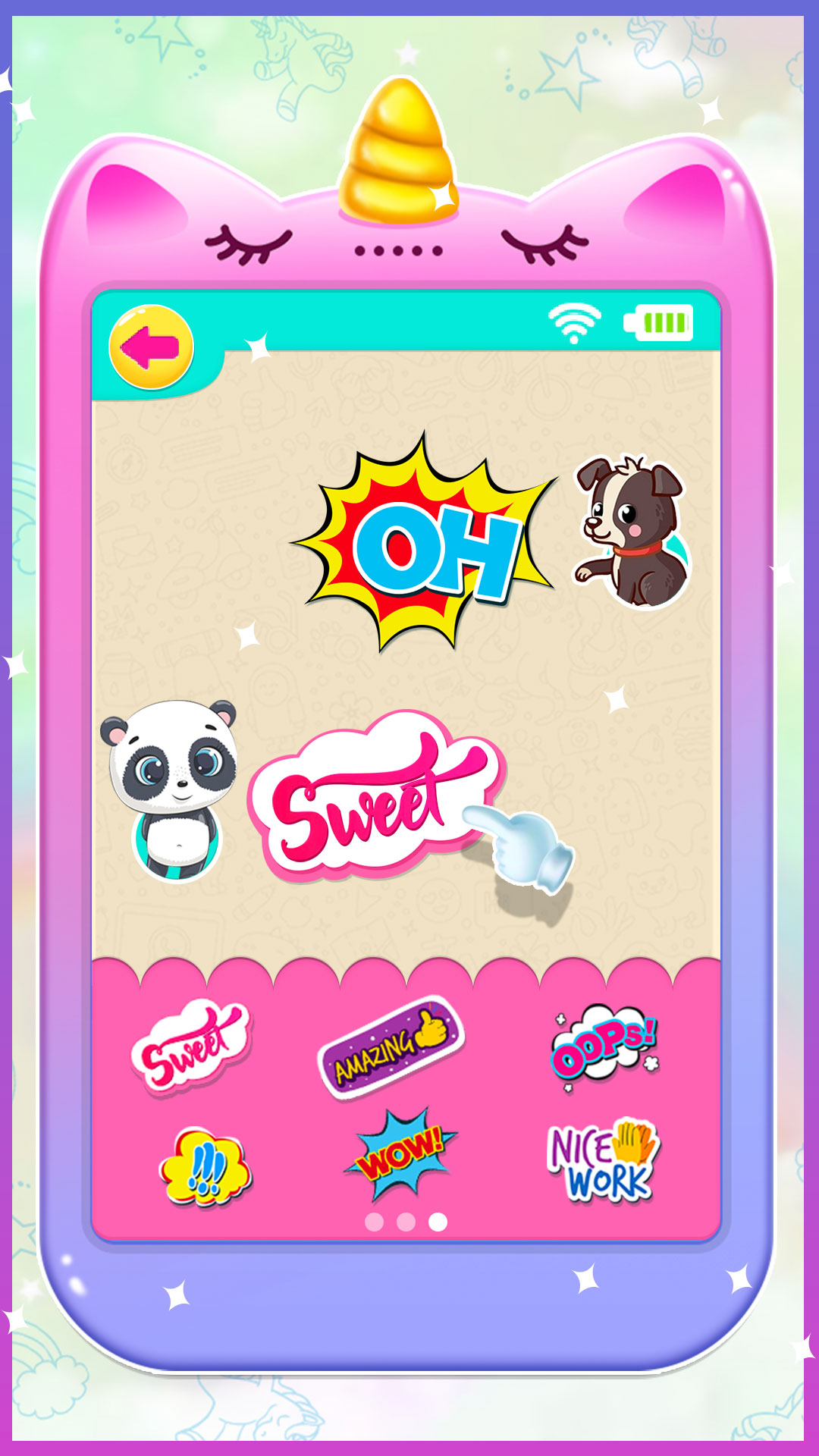 اسکرین شات 3 بازی Unicorn toy phone for girls