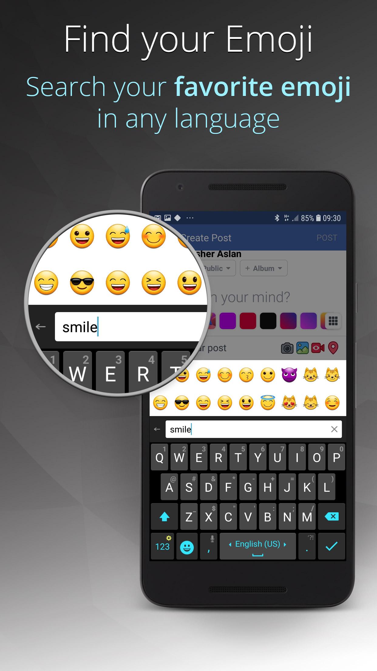 اسکرین شات 4 برنامه Ginger Keyboard - Emoji, GIFs