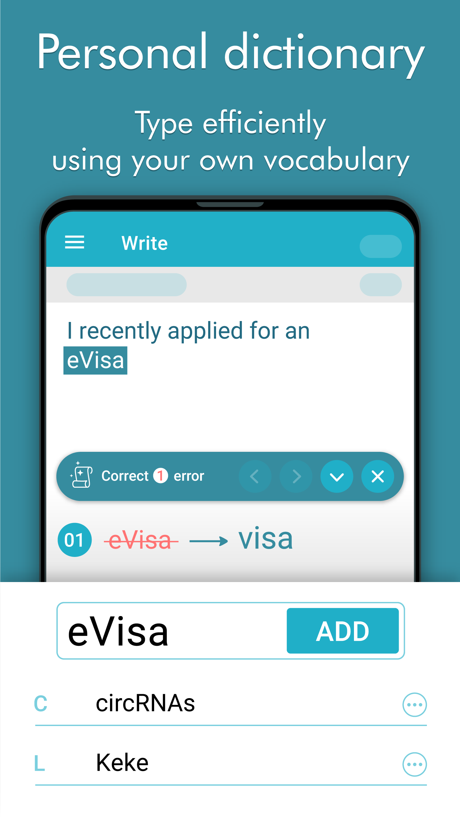 اسکرین شات 5 برنامه Ginger Writer, Grammar Speller