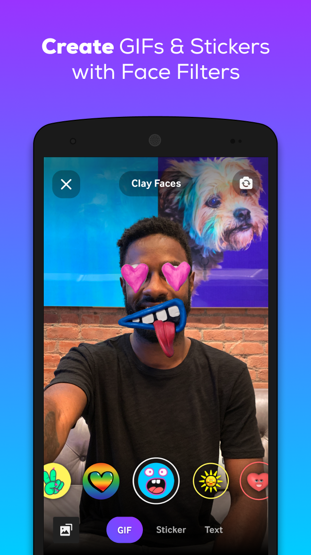اسکرین شات 3 برنامه GIPHY: GIFs, Stickers & Clips