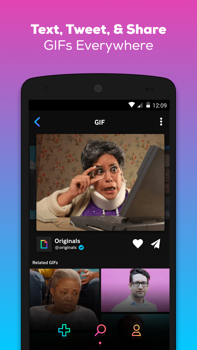 اسکرین شات 4 برنامه GIPHY: GIFs, Stickers & Clips