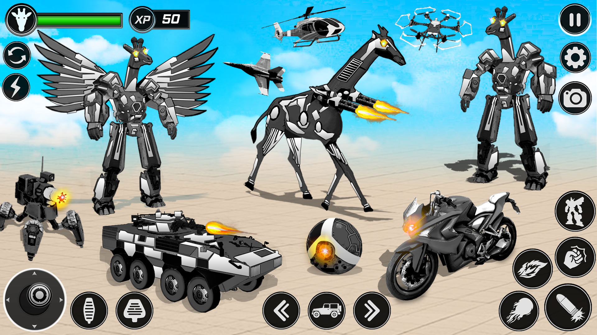 اسکرین شات 1 بازی Giraffe Robot Car Transform