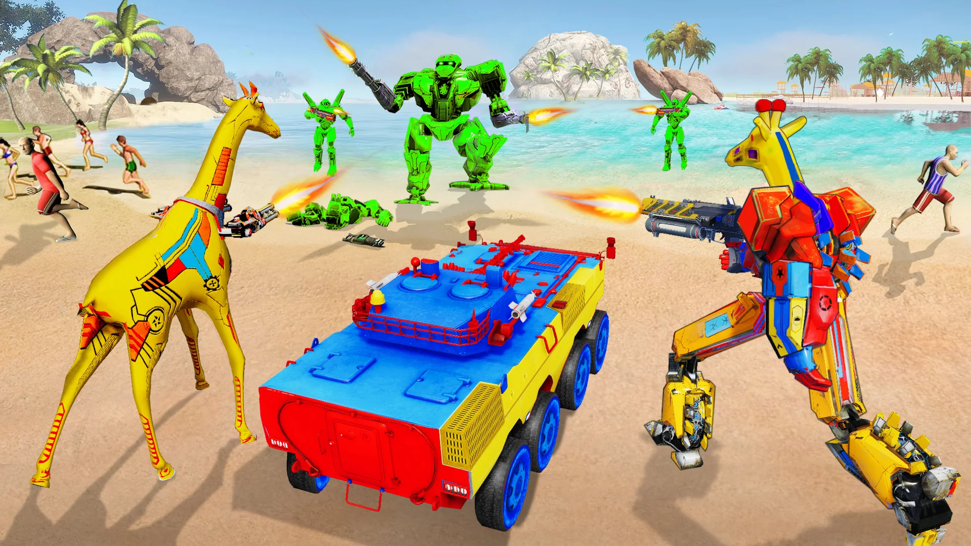 اسکرین شات 2 بازی Giraffe Robot Car Transform