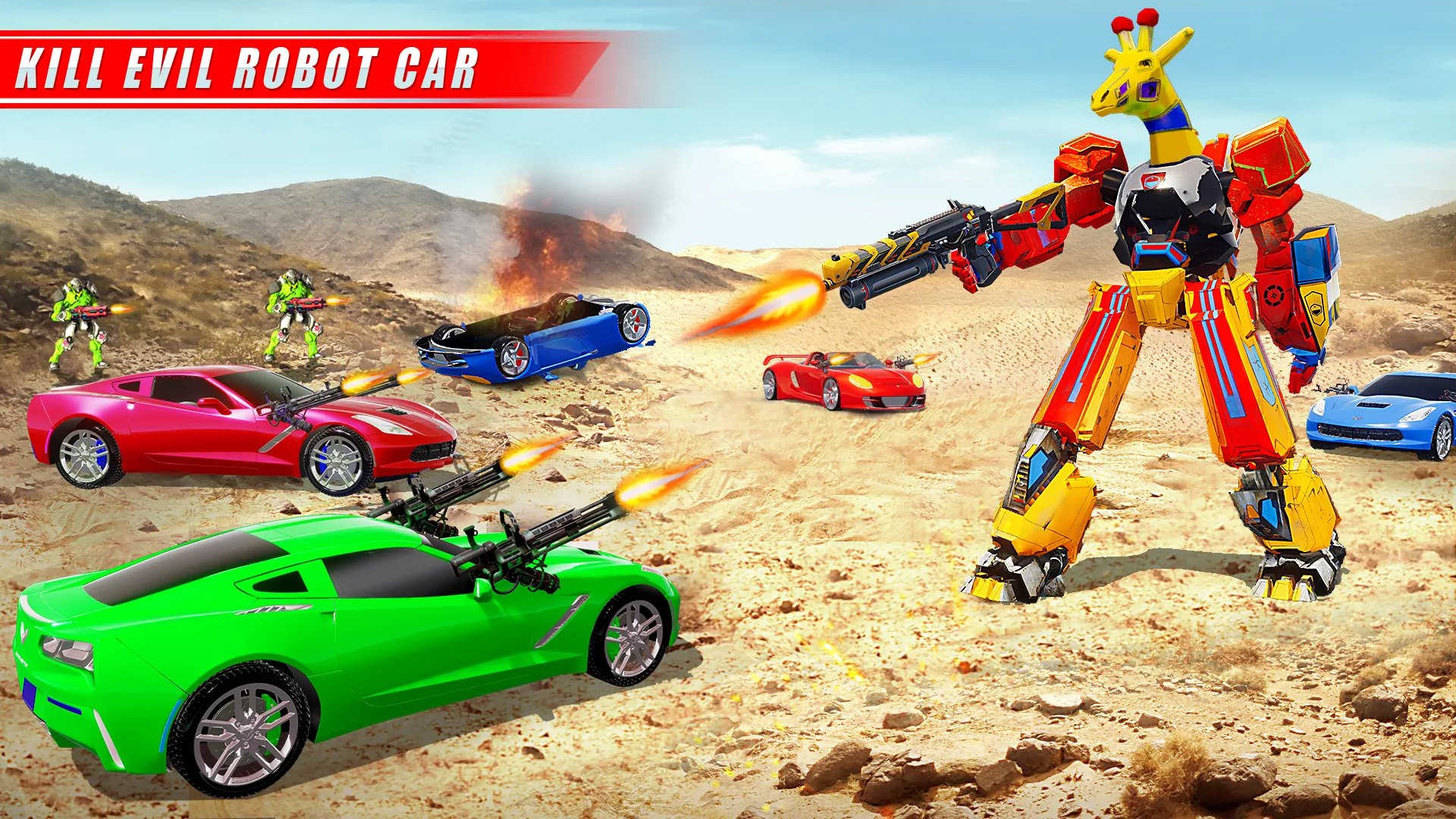 اسکرین شات 3 بازی Giraffe Robot Car Transform