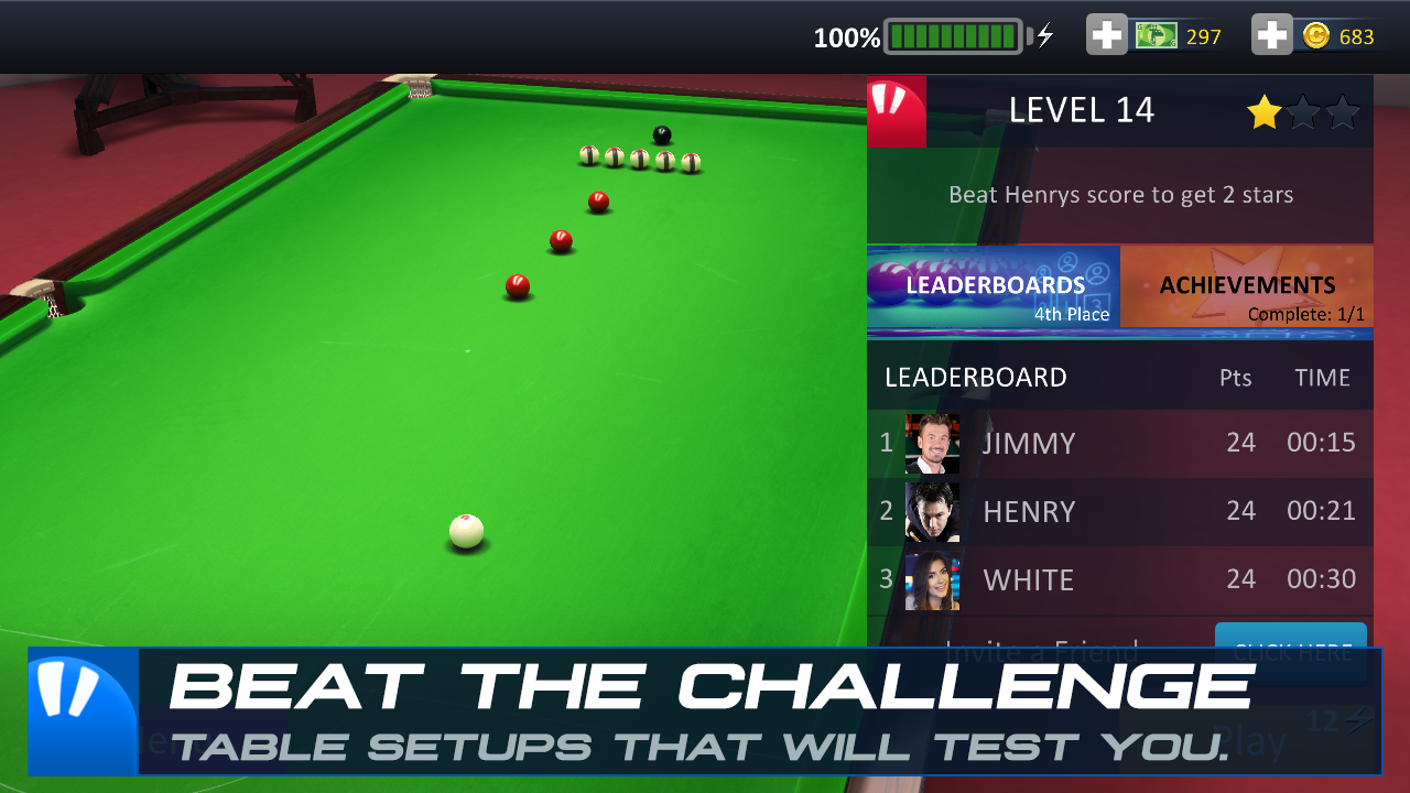اسکرین شات 5 بازی Snooker Stars - 3D Online Spor